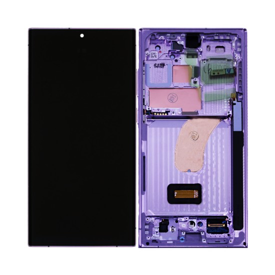 Touch+Display Com Frame Samsung Galaxy S23 Ultra 5g/S918 6,8" Service Pack (GH82-30465D/30466D) Lavanda